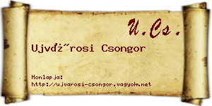Ujvárosi Csongor névjegykártya